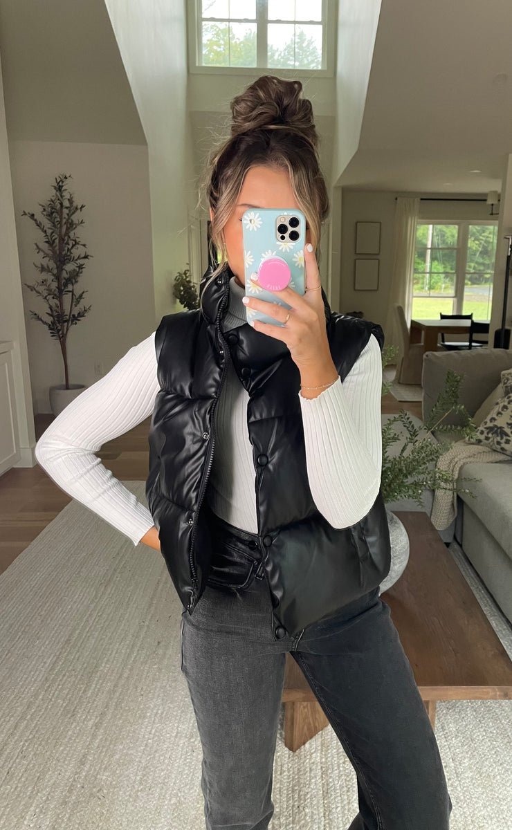 Posh Puffer Vest // Black – Mabel & Lou Boutique